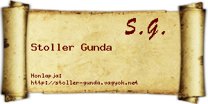 Stoller Gunda névjegykártya